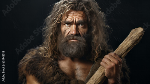 neanderthal - caveman - prehistory - chipped stone - bonfire - hunter - Created with Generative AI technology.