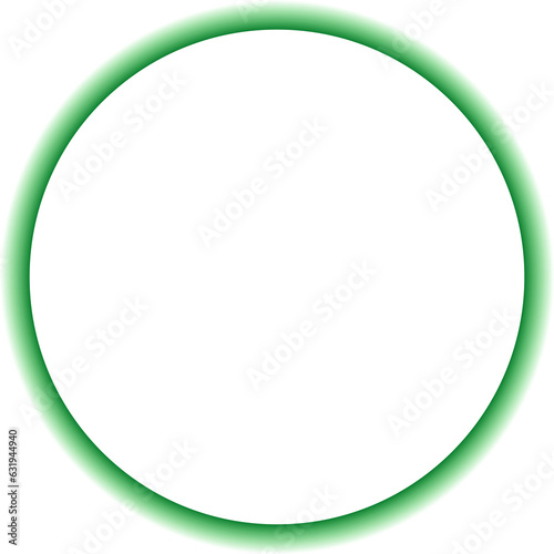 Green Glowing neon circle