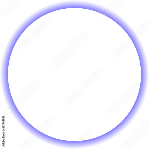 Blue Glowing neon circle