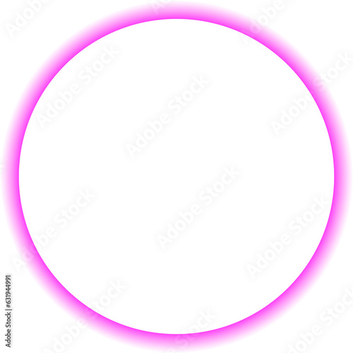 Pink Glowing neon circle