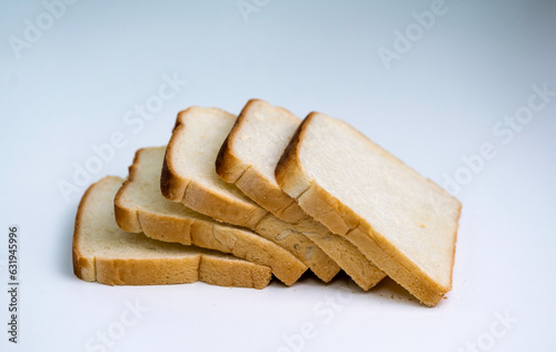 Sliced ​​bread, close-up, white background