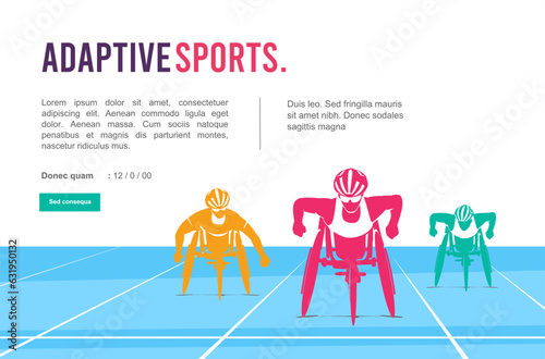 Great elegant vector editable track and field adaptive sports poster background design for your adaptive sports  championship event	