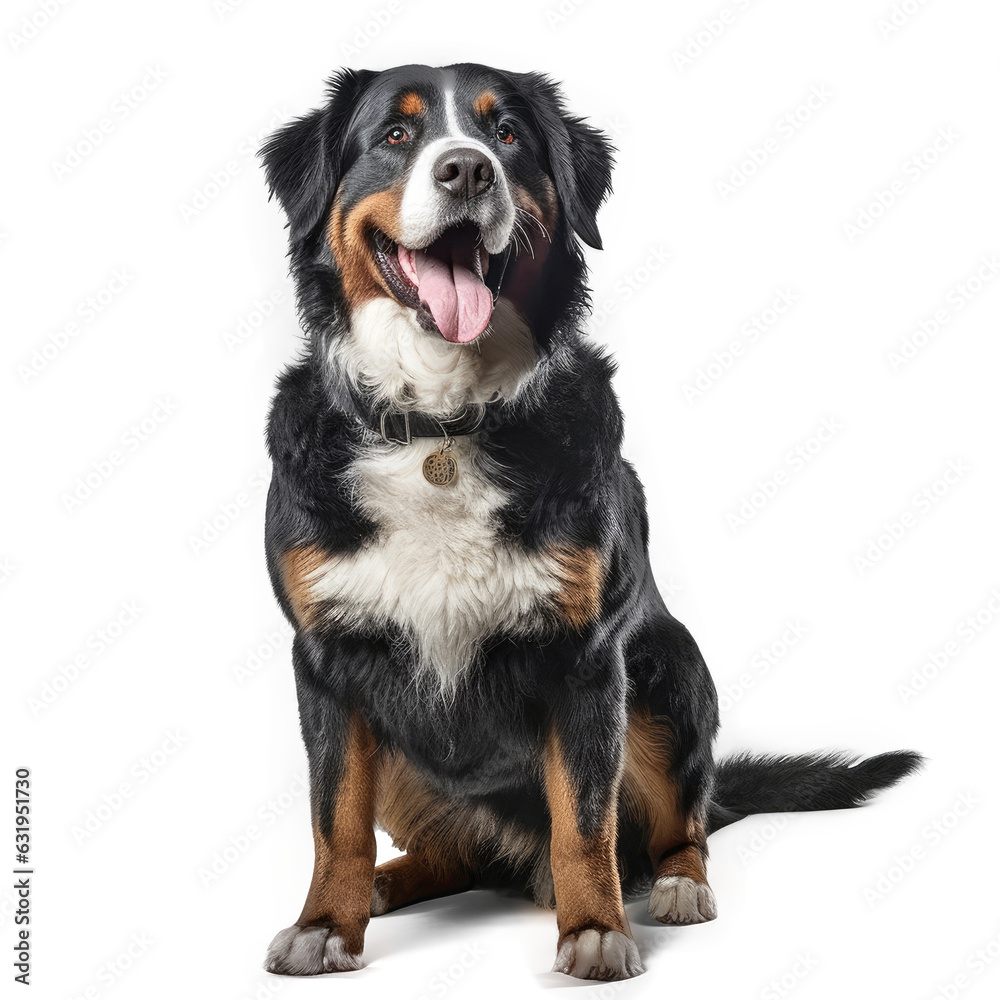 Bernese Mountain Dog, isolated on transparent, PNG, HD
