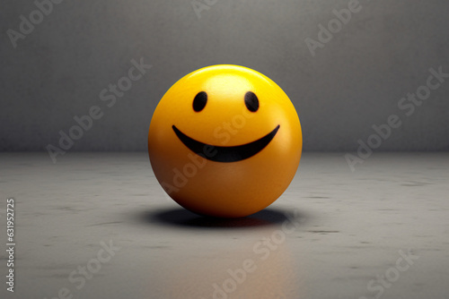 Happy yellow smiley face ball