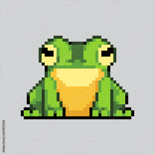 Pixel art illustration Frog. Pixelated Frog. Frog amphibi animal icon pixelated
for the pixel art game and icon for website and video game. old school retro. photo
