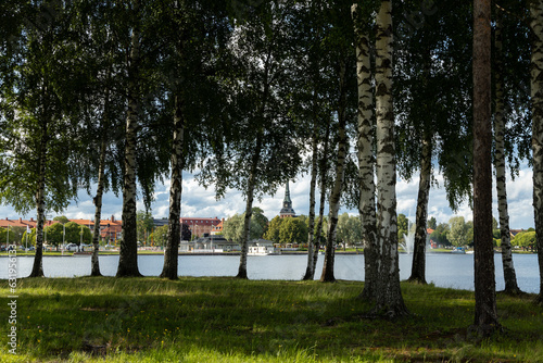 The swedish city Mora in Dalarna county. photo