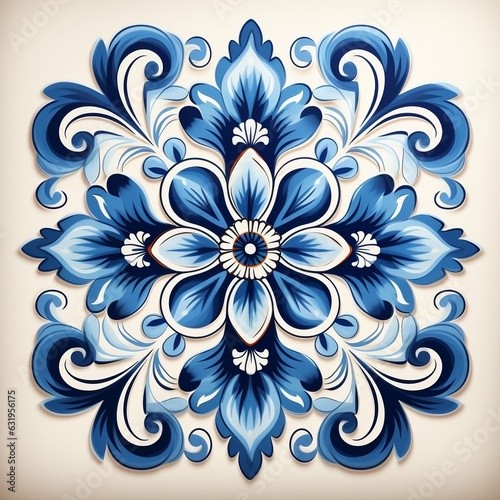 Seamless ceramic on a wall tiles design wallpaper. Abstract pattern seamless damask ornament decor illustration background for flourish tiles generative ai