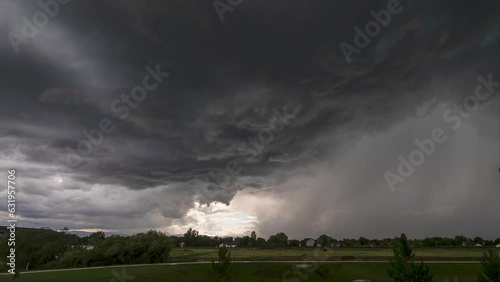 Timelapse of storm in neighborhood