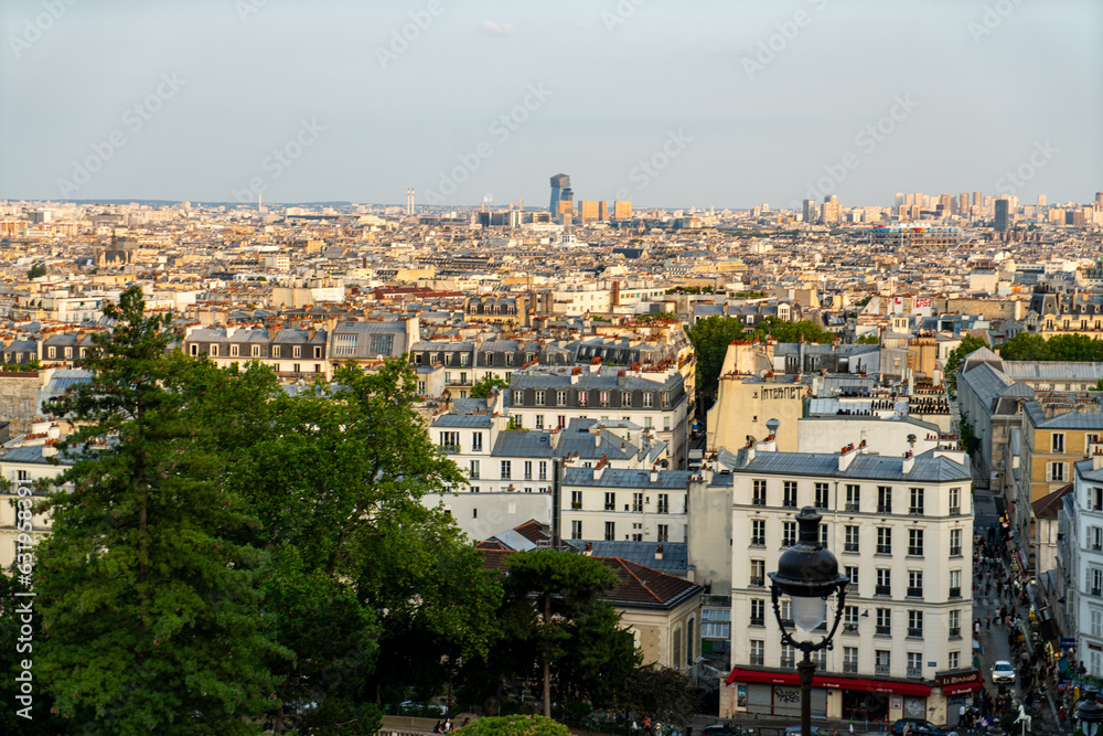 The city view from the Overlook of Paris in Paris, France