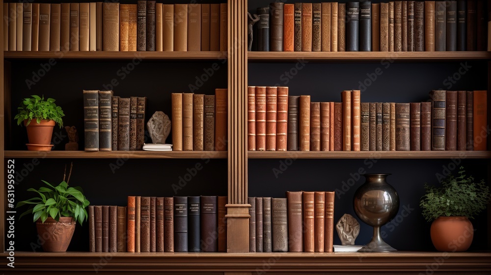 Huge Bookshelf made of Wood, Antique Style. Huge Bookshelf made of Wood, Antique Style.