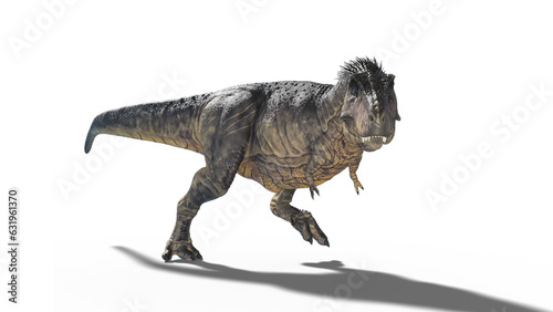 tyrannosaurus rex on white background side view, 3d illustration © nonnie192