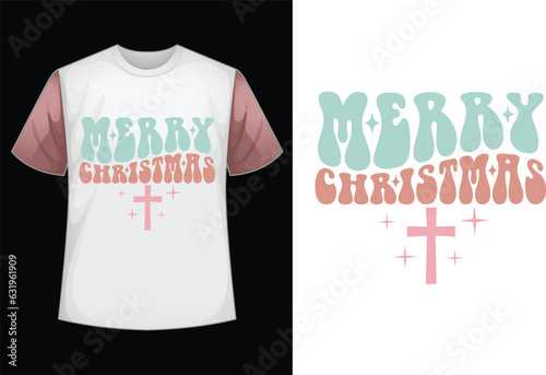 About Christmas retro t shirt design