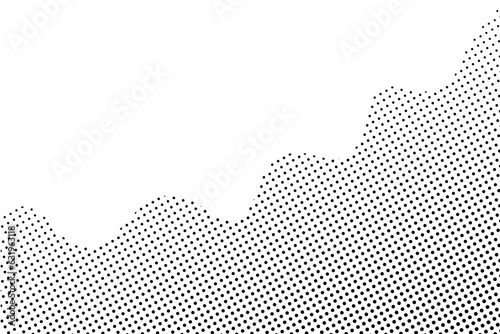 halftone dots with metal grid background