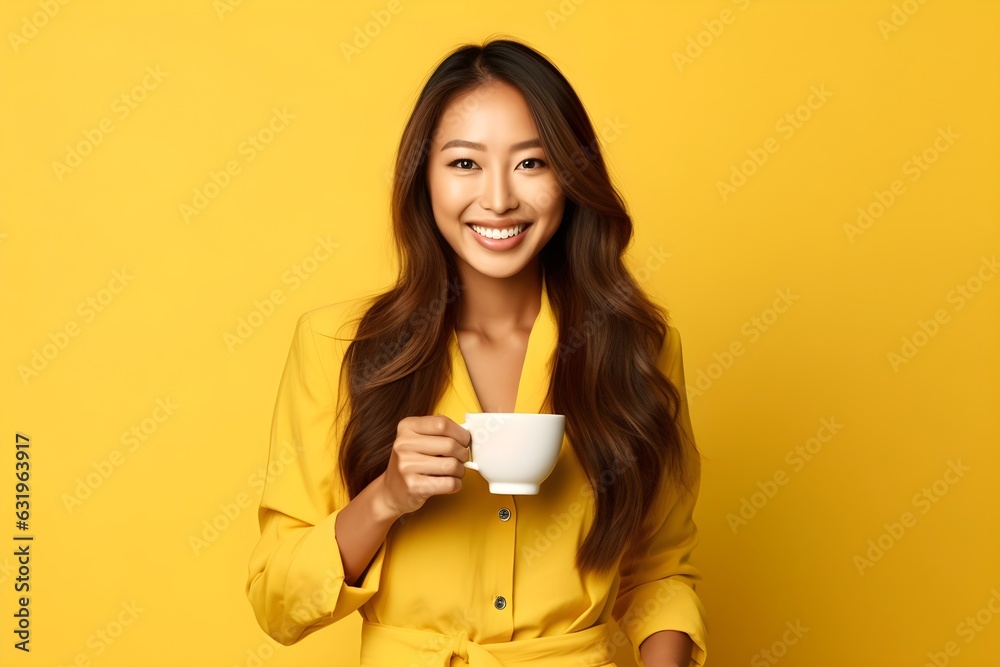 コーヒーカップを持っている女性 with generative ai コーヒーカップを持っている女性 with generative ai