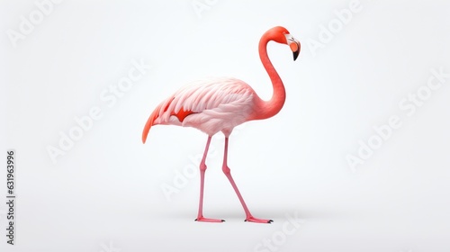 pink flamingo on a white background