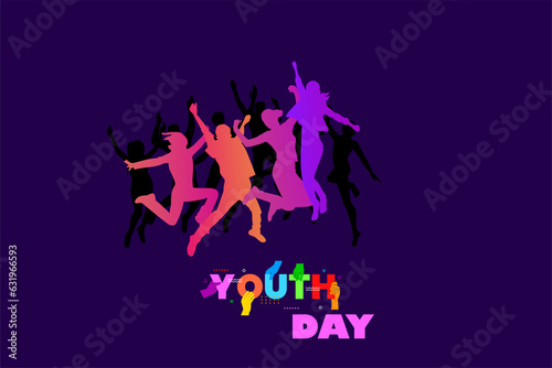 Youth day vector illustration. Youth Day for banner  brochure  greeting  invitation  cover. Design Elements for poster. 