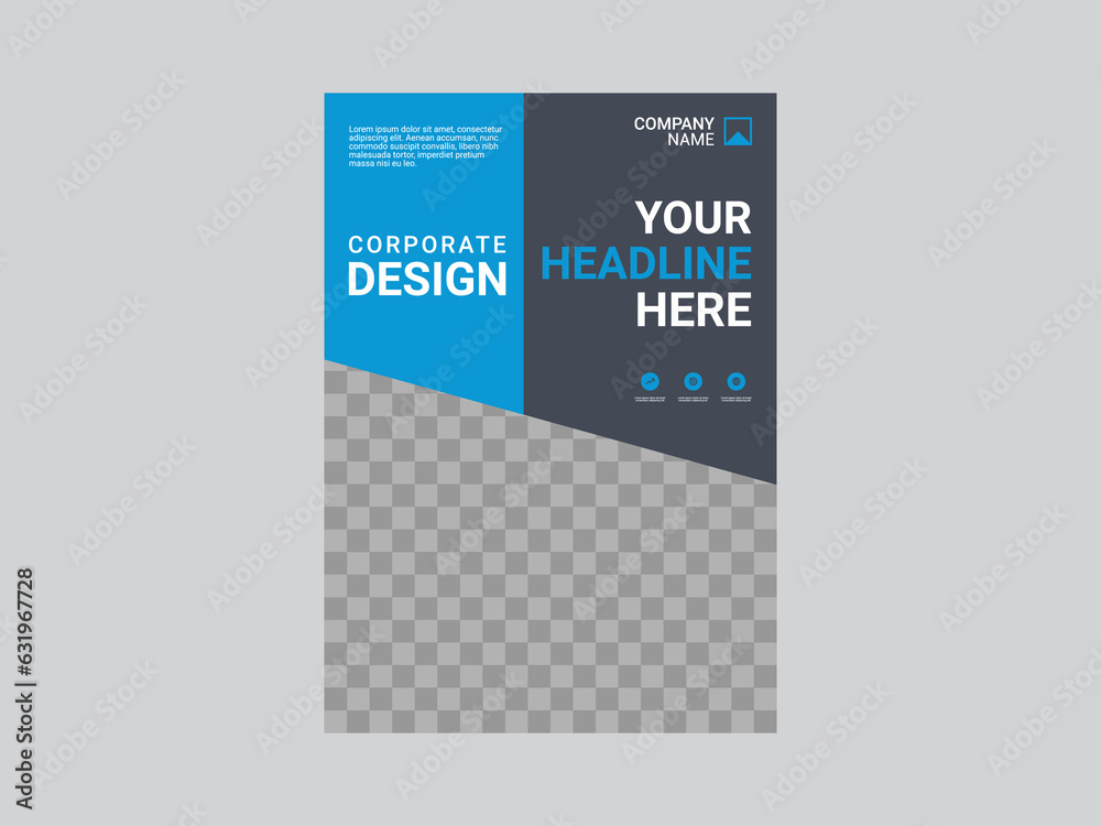 Professional corporate book cover template