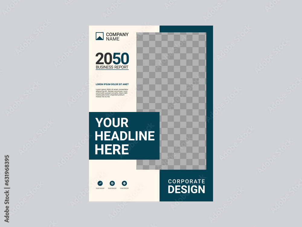 Professional corporate book cover template Professional corporate book cover template