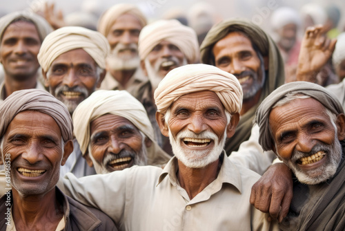 Very happy poor people