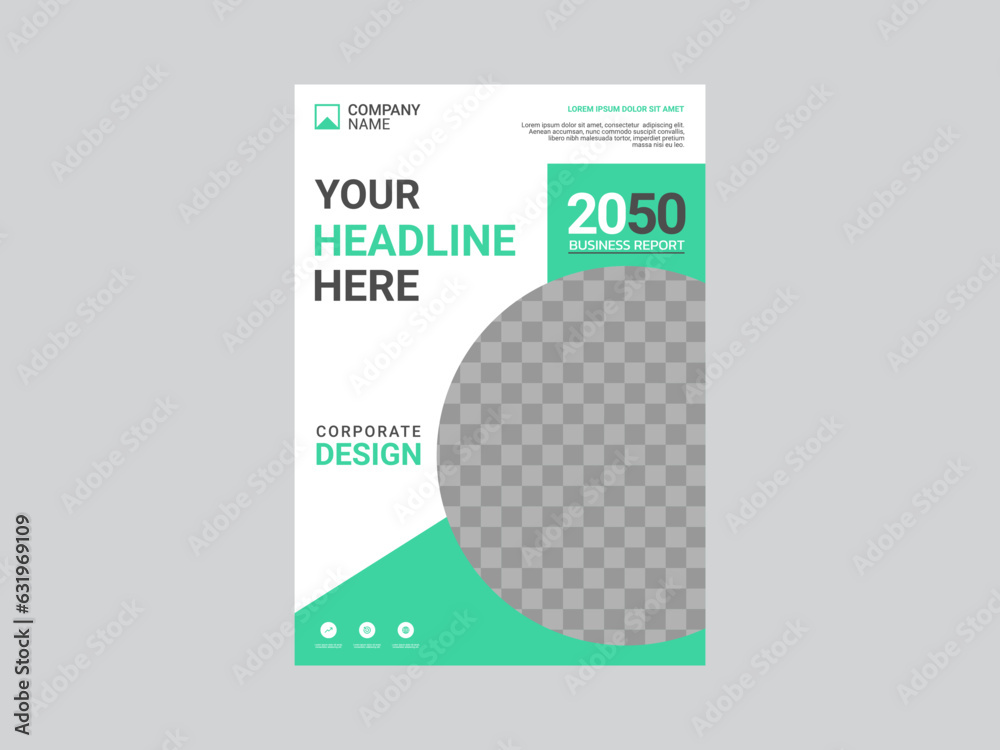 Modern business annual report template