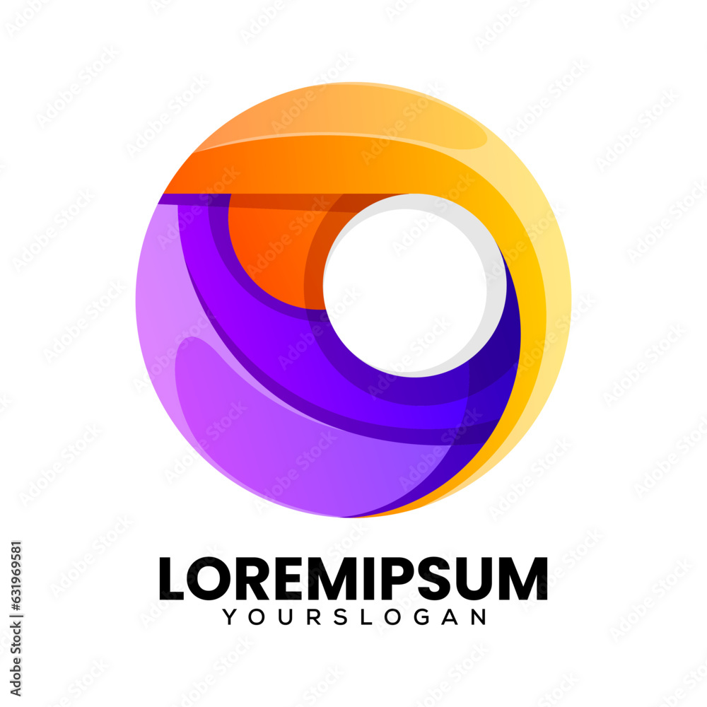 letter o colorful logo design template letter o colorful logo design template