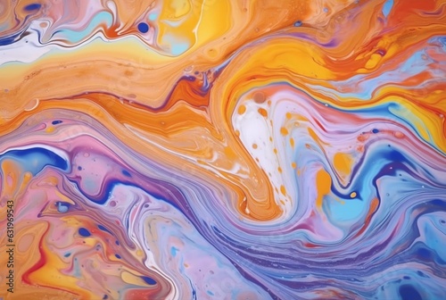 swirls of multicolore marble,liquid marble texture. generative ai