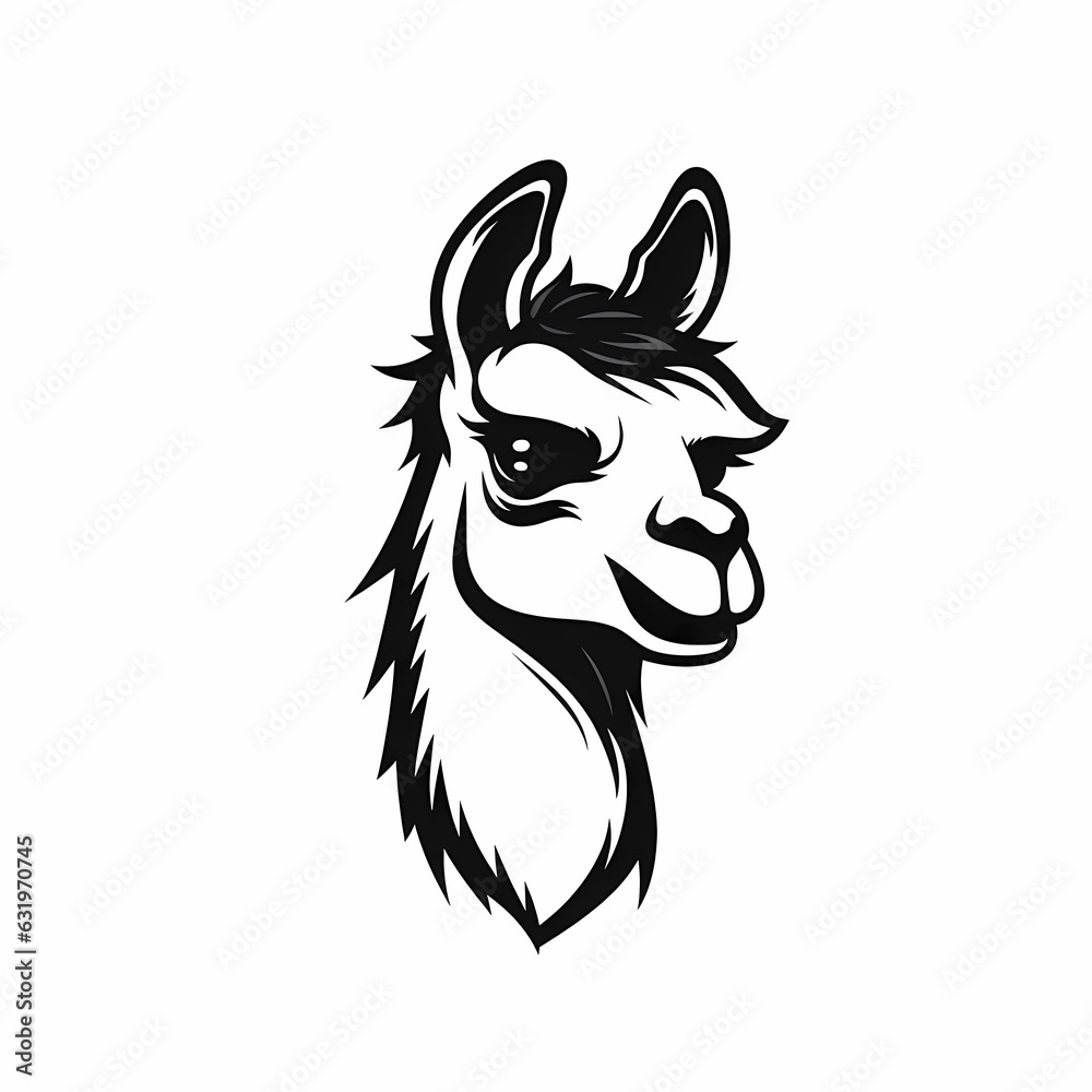 Llama Logo Illustration