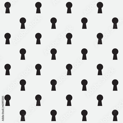 Minimalist Keyhole Vector Seamless Pattern