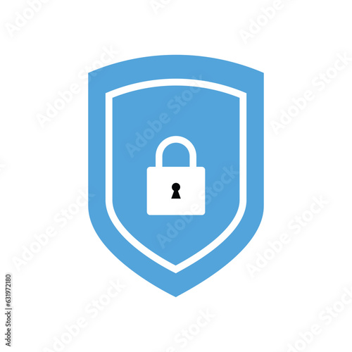 Blue shields shapes. Shields icon set, Different shields shapes. Police badge. Protect badge. modern cutted icon isolated on white background