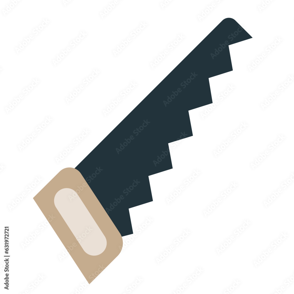 Saw flat icon on white background Saw flat icon on white background