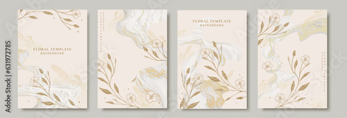 Abstract floral template set