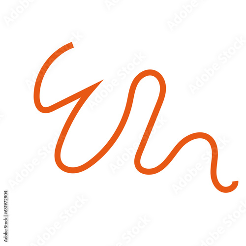 Orange Abstract Squiggle Lines