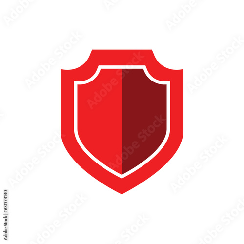 sheild logo ,flat green thin line modern design, Bright, colorful shield shapes isolated. network security white background.