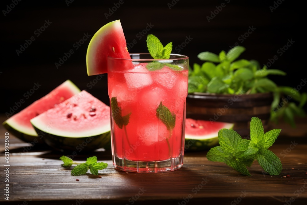Refreshing Watermelon Lemonade, Generative AI Refreshing Watermelon Lemonade, Generative AI