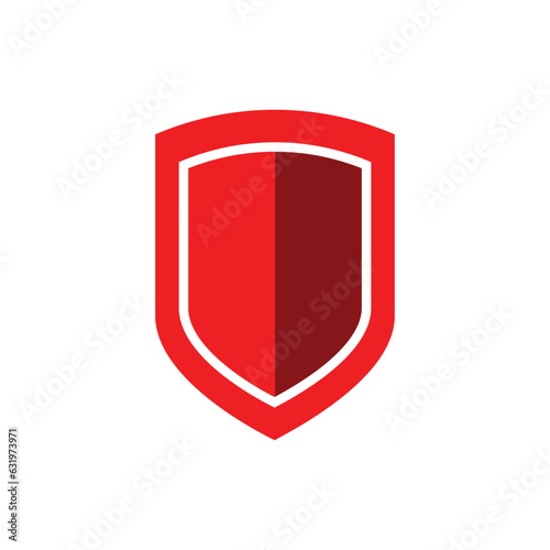 sheild logo ,flat green thin line modern design, Bright, colorful shield shapes isolated. network security white background.