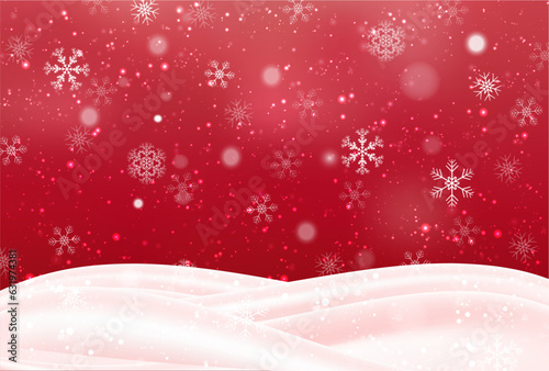 クリスマス　雪　風景　冬　背景
