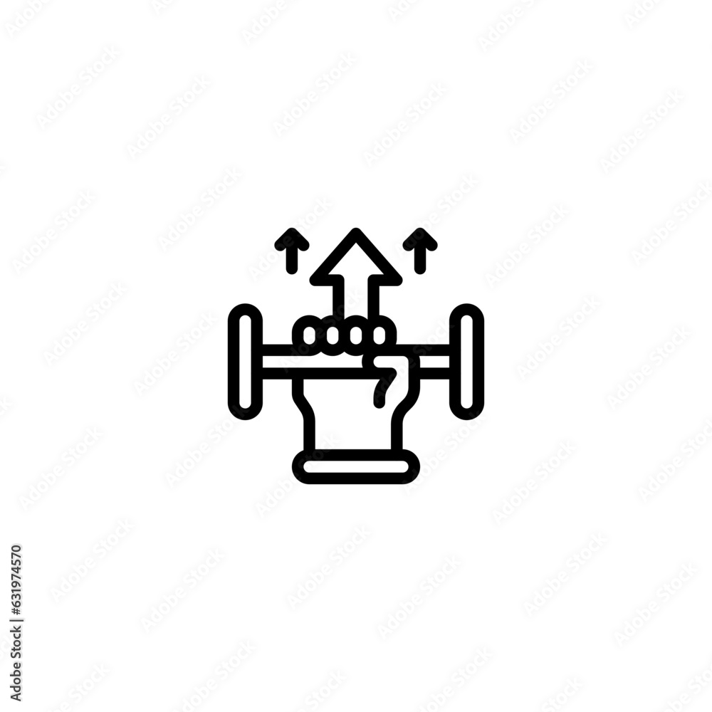gym motivation Outline Icon, Logo, and illustration Vector