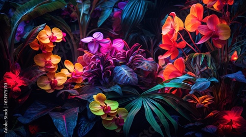 Vivid Tropicana Petal Gradient Tropical Bloom Exotic Gradient Oasis Tropical Flower Fantasy