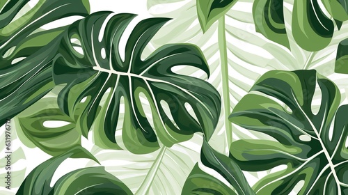 Tropical Green Haven Leaves Rich Background Tropical Paradise A Verdant Leaves Background