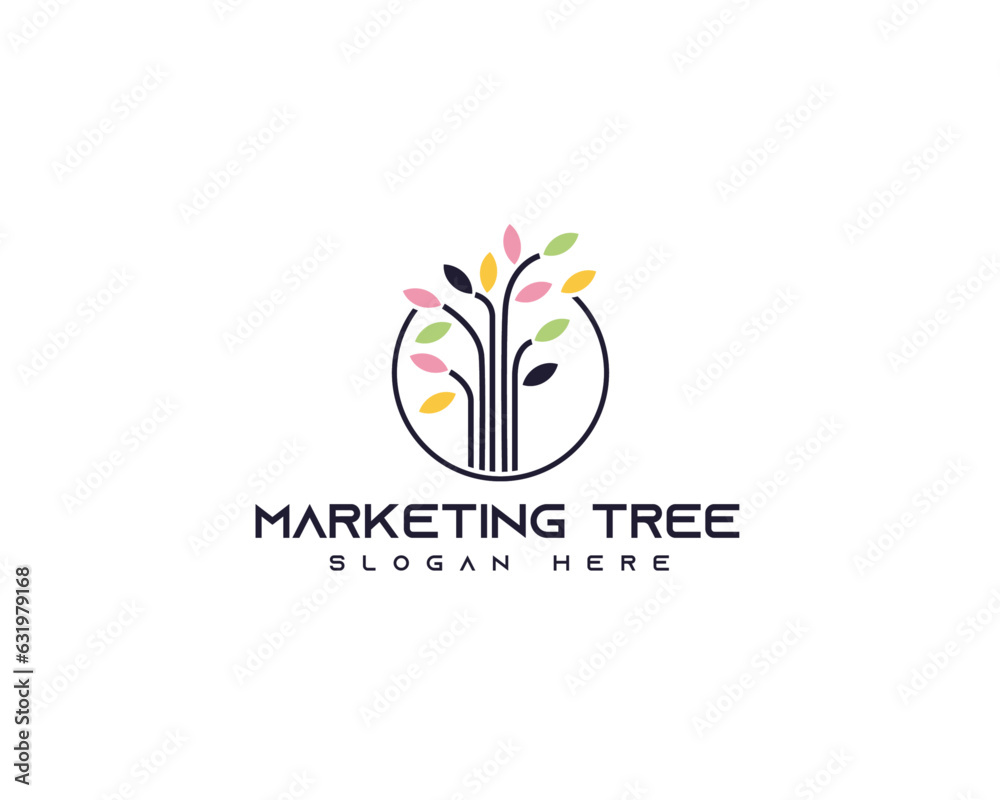 Marketing Tree Logo Icon for Brand