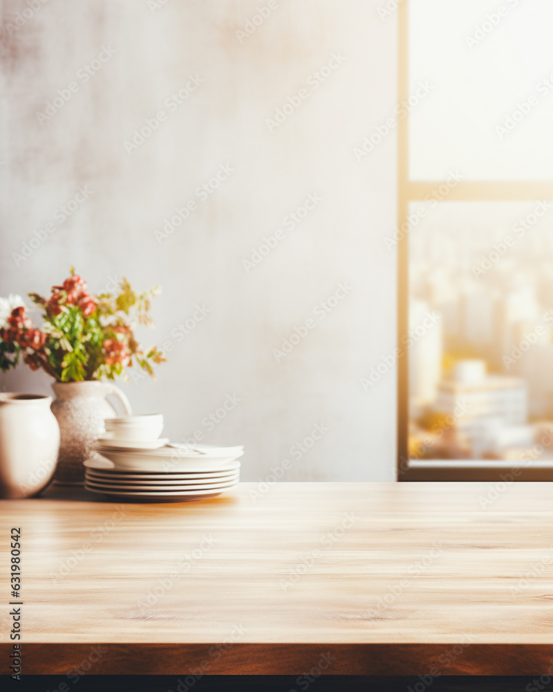 Free space table background for your interior kitchen and decor