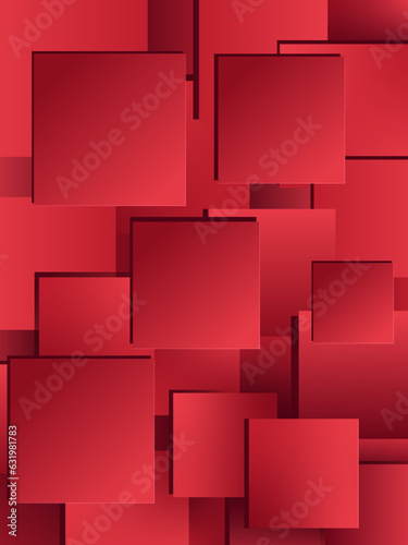 Abstract geometric red square background.Luxurious deep red.Perfect premium backdrop for posters covers invite advertising marketing corporate design card flyer  web template in modern aesthetic style
