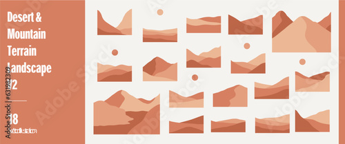 Desert & Mountain Terrain Landscape Illustration 2