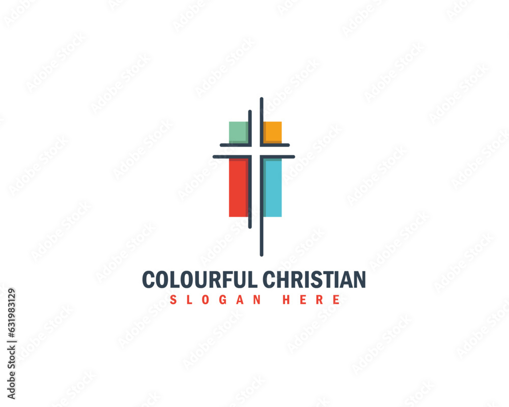 Colorful Christian Logo Design