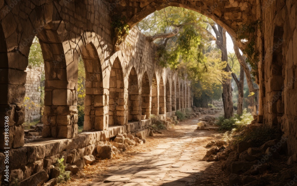 Ancient classic architecture stone arches