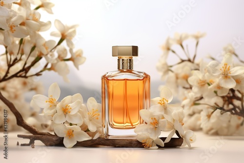 realistic mockup perfume with elegant style