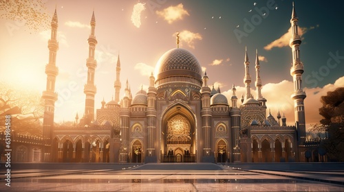 realistic mosque architecture