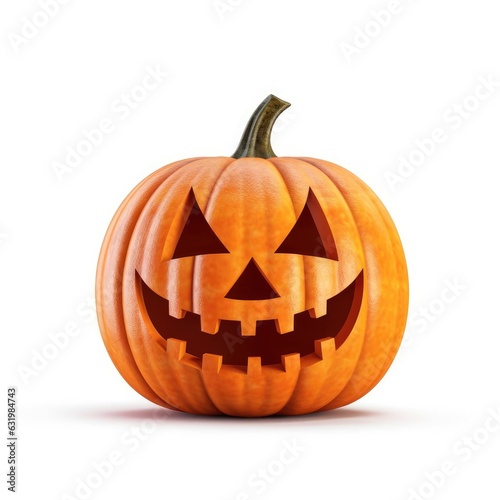 Halloween Pumpkin Isolated on White Background