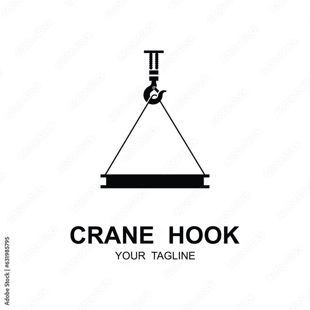 crane hook logo illustration design crane hook logo illustration design