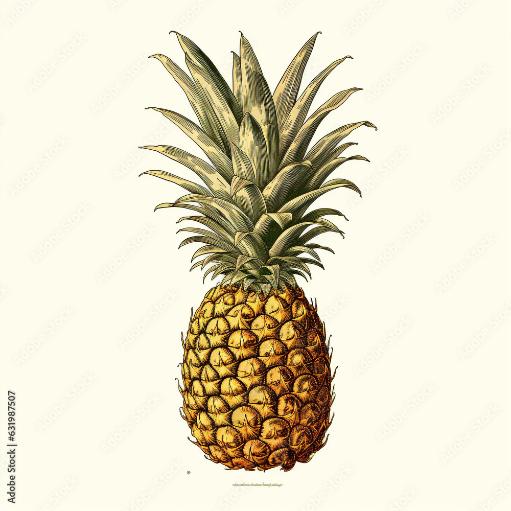 Botanical illustration pineapple Botanical illustration pineapple